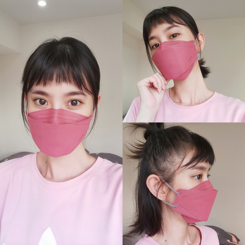 佑合4D醫療口罩 - 桔梗紅